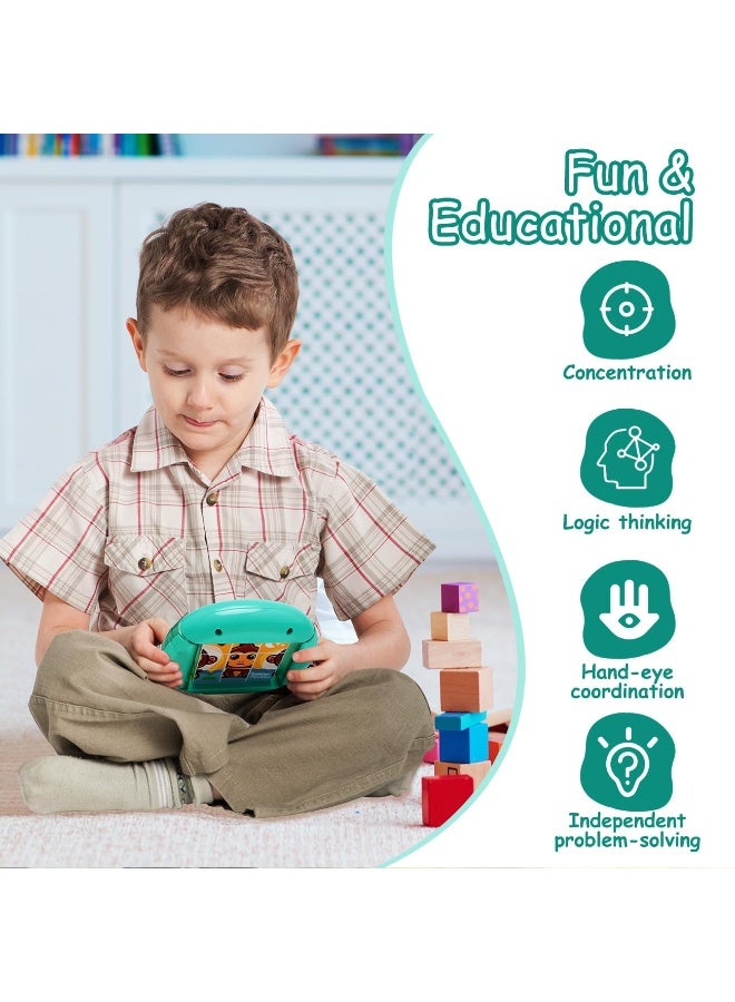 Rotating Puzzle For Kids Aged 3 4 5 6 7 8, 4 In 1 Puzzle For Toddlers Traveling, Cars, Airplanes, Road Trip Activities, Fine Motor Skills, Great Gift For Boys And Girls Aged 3+ - Image 3